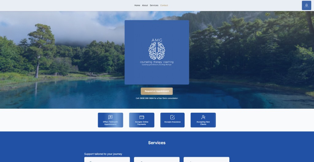 AMG Counseling website designed by The Website Effect